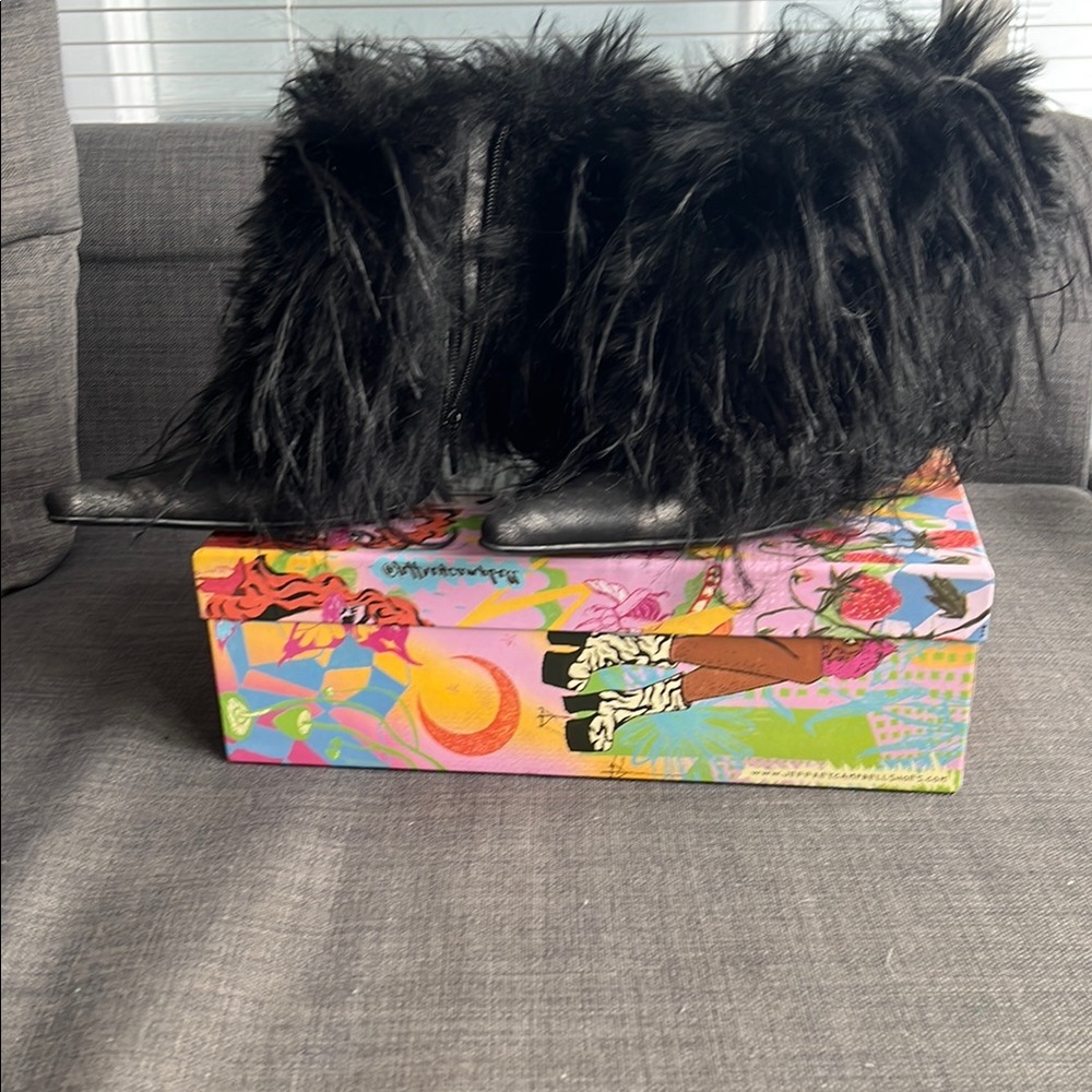 Black Furry Boots